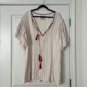 Mini dress with tassels / beach cover up